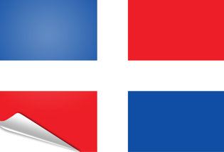 Bandiera adesiva Repubblica Dominicana