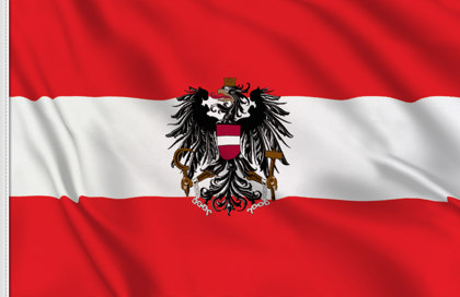 FahnenMax Bandiera Austria Senza Stemma, 150x250 Cm, Poliestere Resistente UV E Vento, Con Occhielli