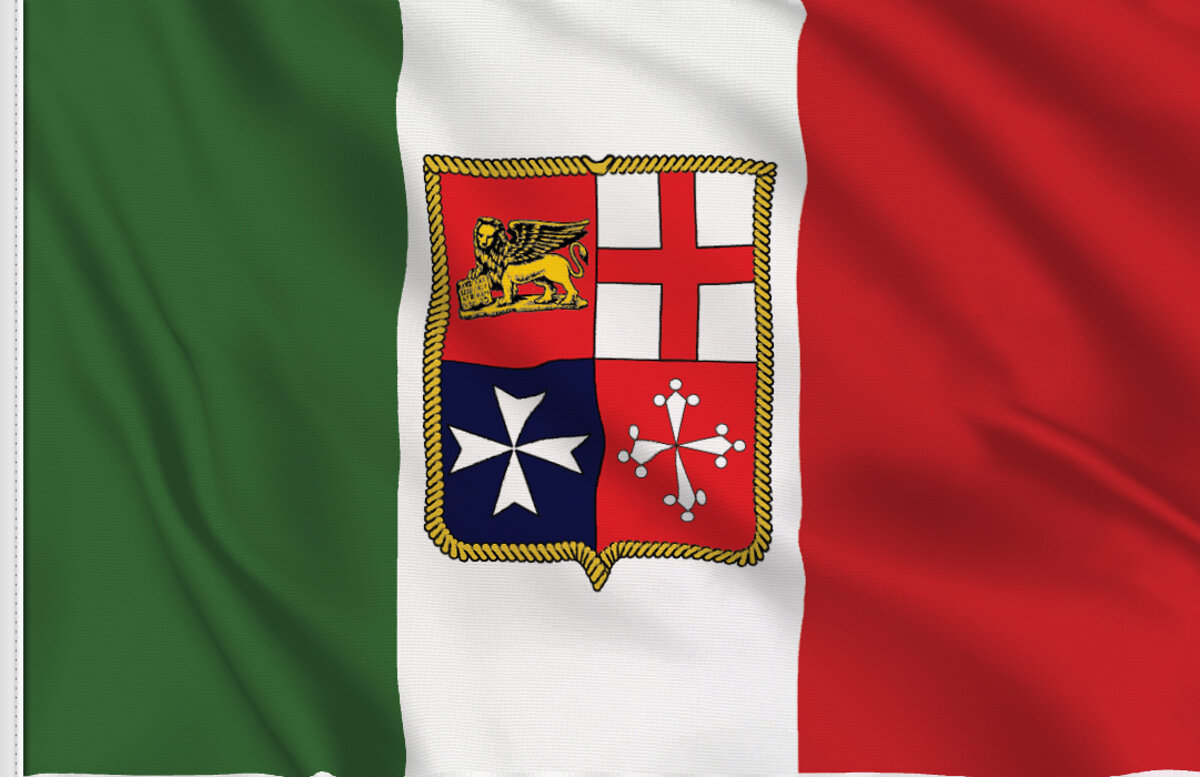 Bandiera Italiana NAVALE 60 x 90 cm AZ FLAG Bandiera Italia Marina Militare 90x60cm per Esterno