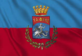 Bandiera Taranto Città 90x150 Cm In Poliestere Resistente, Colori Intensi UV, Doppio Orlo E 2 Occhielli Metallici. Perfetta Per Balconi, Giardini E Tifosi. - 5
