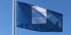 La bandiera della Basilicata, lo stemma riporta i suoi fiumi il Sinni, il Basento, l'Agri e il Bràdano