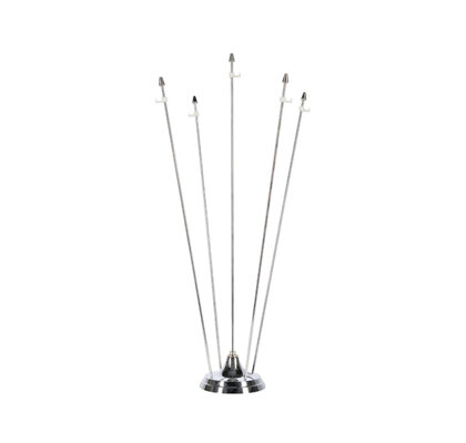 Base 5 bandiere in ottone cromato