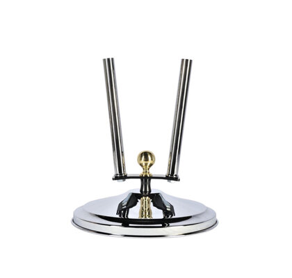 Base da interno a 2 posti in ottone cromato