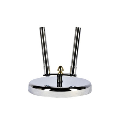 Base da interno a 2 posti in ferro cromato