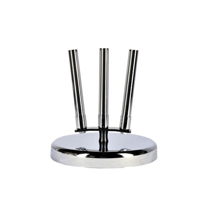 Base da interno a 3 posti in ferro cromato Base da interno a 3 posti in ferro cromato