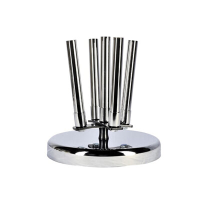 Base da interno a 5 posti in ferro cromato