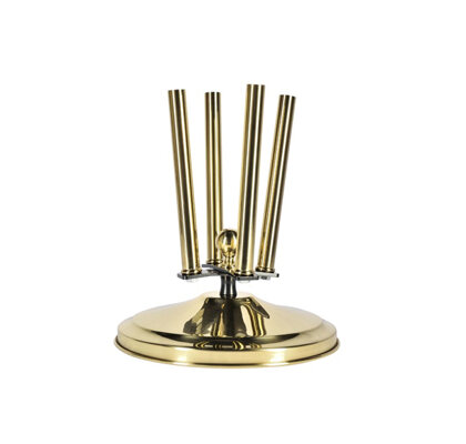 Base da interno a 4 posti in ottone dorato