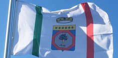 bandiera ufficiale Regione (albero d'olivo in campo d'argento)