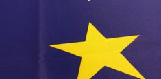 Dettaglio stampa  sublimatica bandiera Unione Europea