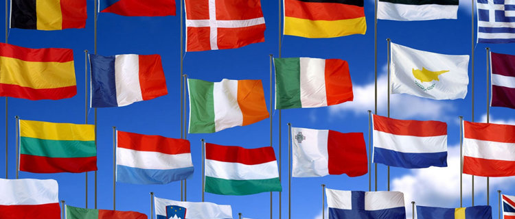 Set Da 28 Bandiere Dell Unione Europea Acquista Le Bandiere D Europa