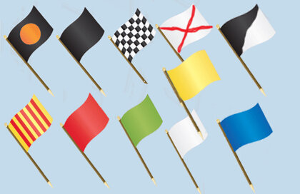Set 11 bandiere Giudice di Gara