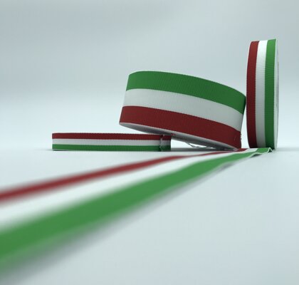 Nastro canettato tricolore 1,5 cm