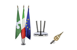 Kit Economico 3 posti con 3 bandiere in raso