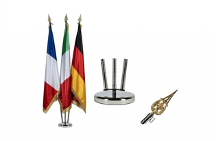 Kit Economico 3 posti con 3 bandiere in raso