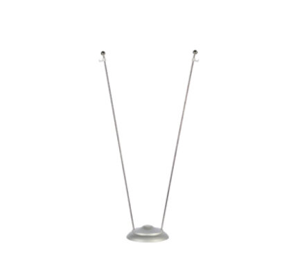 Base 2 bandiere in legno verniciato argento